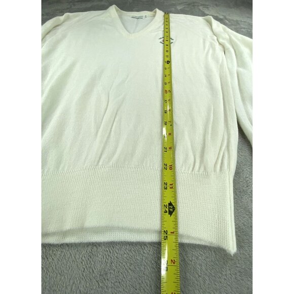 Vintage The Greenbrier Golf Tennis Country Club Sweater L V-Neck Pullover Preppy - Picture 6 of 9